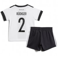 Fotballdrakt Barn Tyskland Antonio Rudiger #2 Hjemmedraktsett VM 2022 Kortermet (+ Korte bukser)